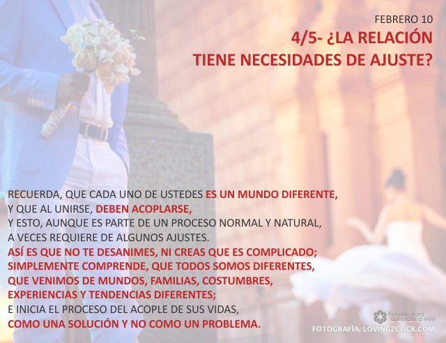 4/5- ¿La relación tiene necesidades de ajuste?